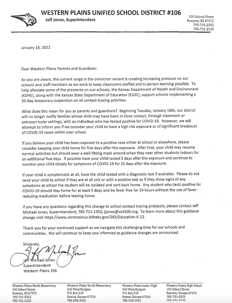 Letter from the Superintendent 