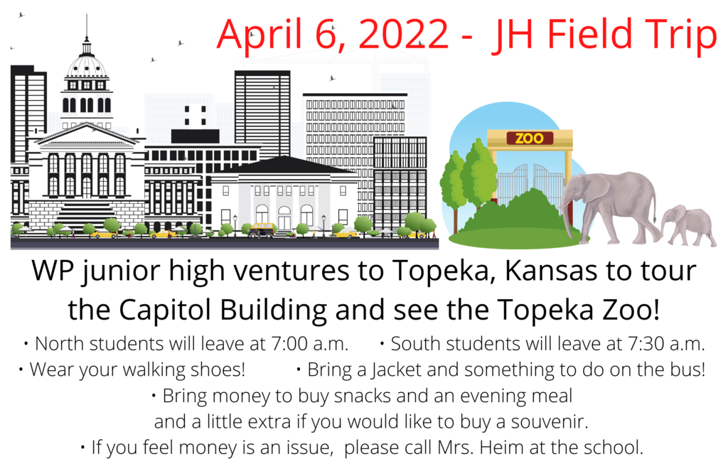 JH Field Trip info in graphic form