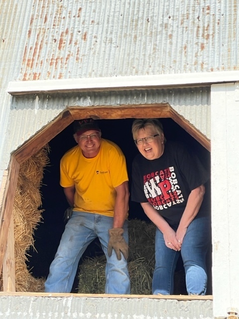 Mrs. and Mr. Rein in the Hay Loft