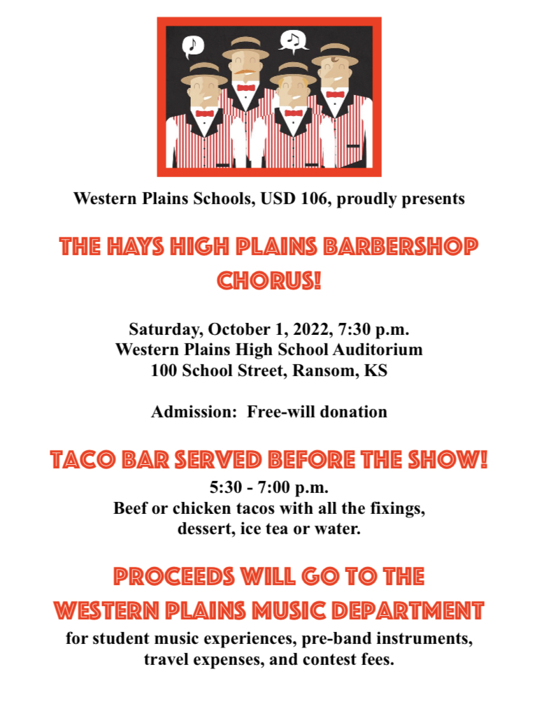 Hays High Plains Barbershop Chorus Concert